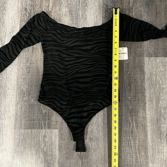 Free People NET Zebra Black Mesh bodysuit - xs ($68) - Picture 6 of 12